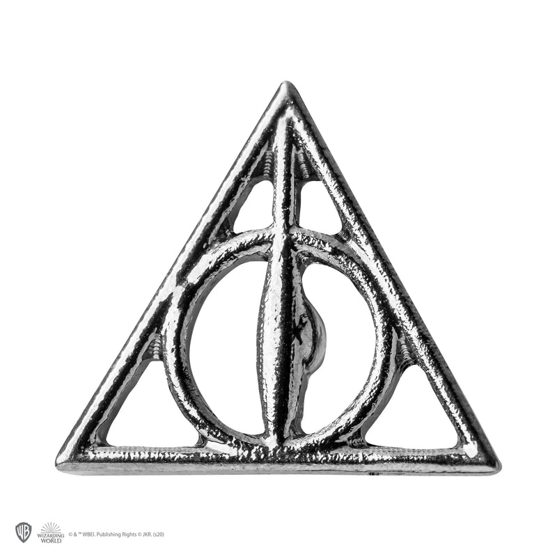 Harry Potter Deathly Hallows Deluxe Tie with Pin and Gift Box, side angle