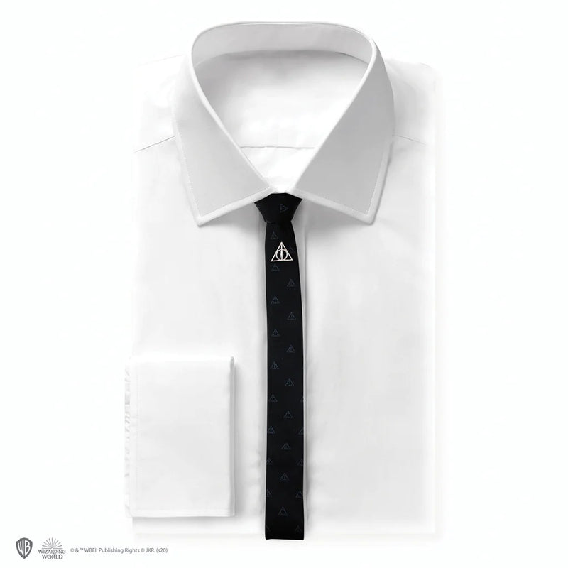 Harry Potter Deathly Hallows Deluxe Tie with Pin and Gift Box, rear view