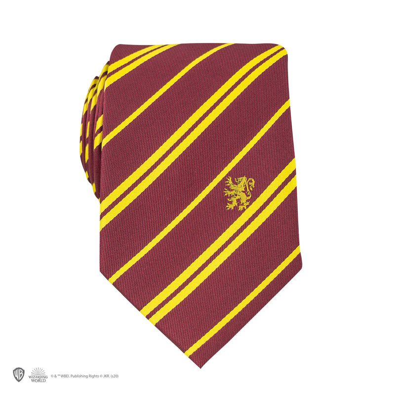 Harry Potter Gryffindor Deluxe Tie with Pin and Gift Box, close-up detail
