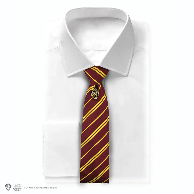Harry Potter Gryffindor Deluxe Tie with Pin and Gift Box, rear view