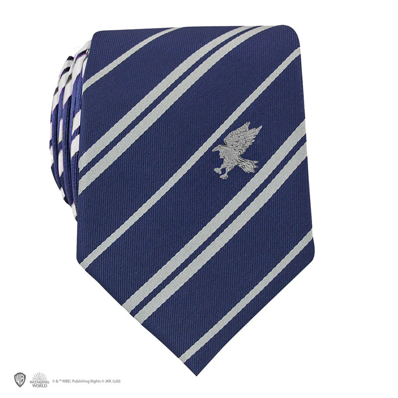 Harry Potter Ravenclaw Deluxe Tie with Pin and Gift Box, side angle