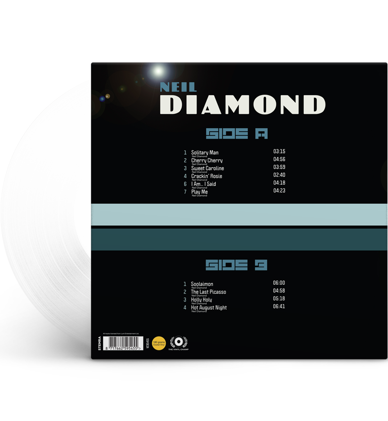 Neil Diamond – Live in Australia (Limited Edition 12-Inch Album on 180g Clear Vinyl), close-up detail