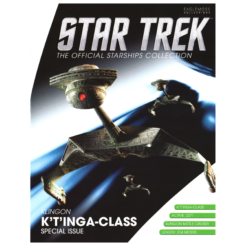 Klingon K't'inga-class Battle Cruiser XL EDITION Die-cast Model Ship (Eaglemoss / Star Trek), packaging shot