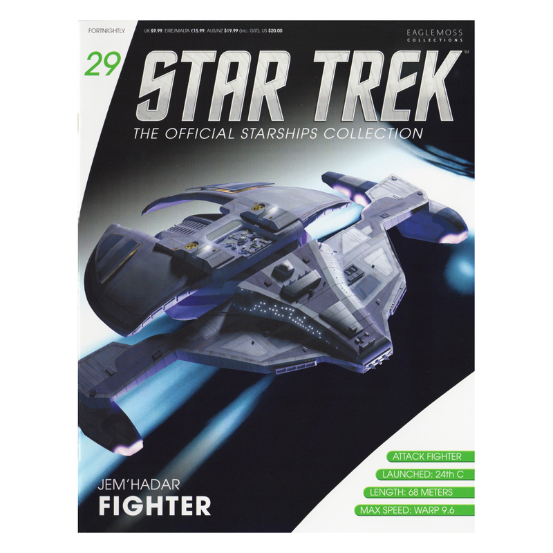 Jem'Hadar Fighter Starship Die-Cast Model (Eaglemoss / Star Trek), size reference
