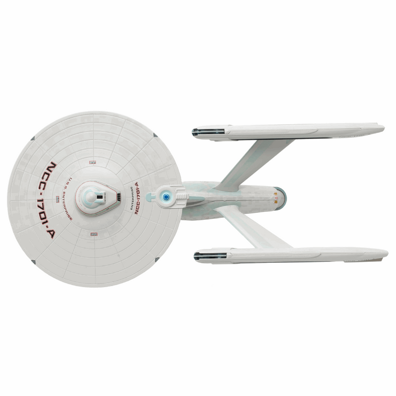U.S.S. Enterprise NCC-1701-A (Constitution-class refit) XL EDITION Die-cast Model Ship (Eaglemoss / Star Trek), side angle