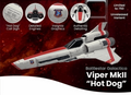 Viper Mark II Lt Brendan Constanza HOT DOG 1104NC Model Diecast Ship LIMITED EDITION (Eaglemoss / Battlestar, alternate view