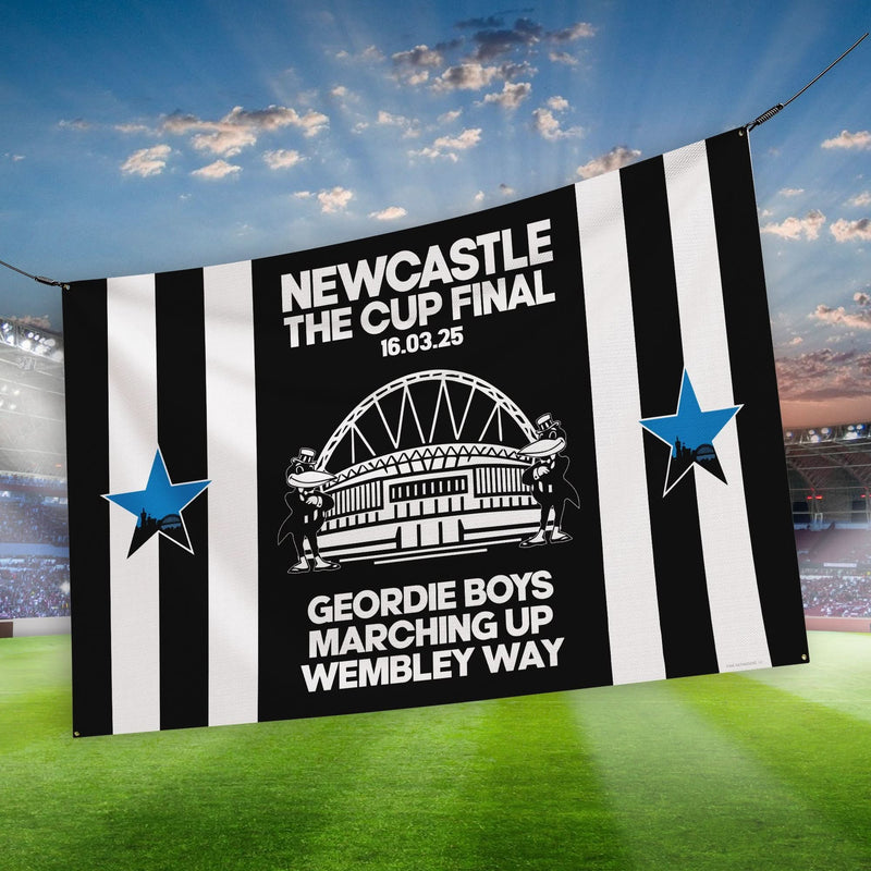 Newcastle Cup Final - Banner - Stripes - Two Sizes, alternate view
