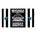 Newcastle Cup Final - Banner - Stripes - Two Sizes collectible from https://britishmade.gifts/