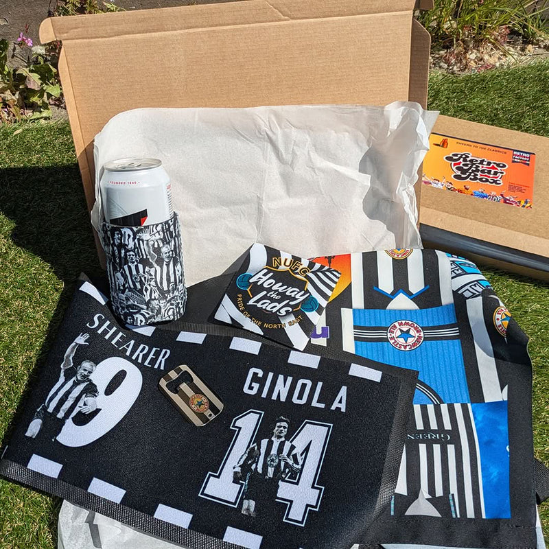 Newcastle Football Mystery Gift Box | Retro Man Cave Set collectible from https://britishmade.gifts/