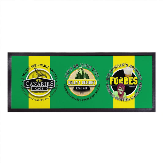 Norwich - Football Legends - Bar Runner collectible from https://britishmade.gifts/