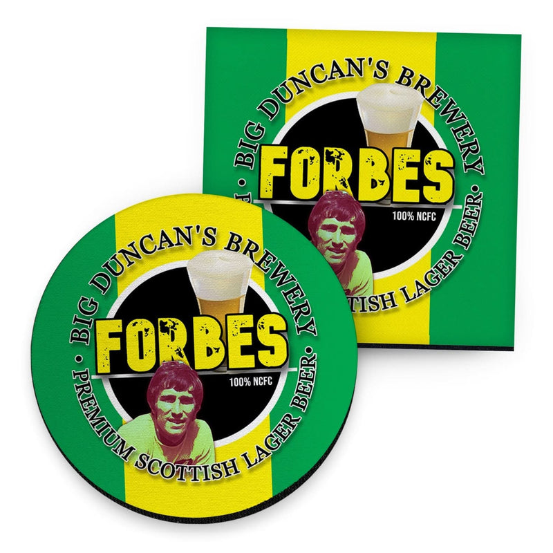 Norwich Forbes - Football Coaster - Square Or Circle collectible from https://britishmade.gifts/