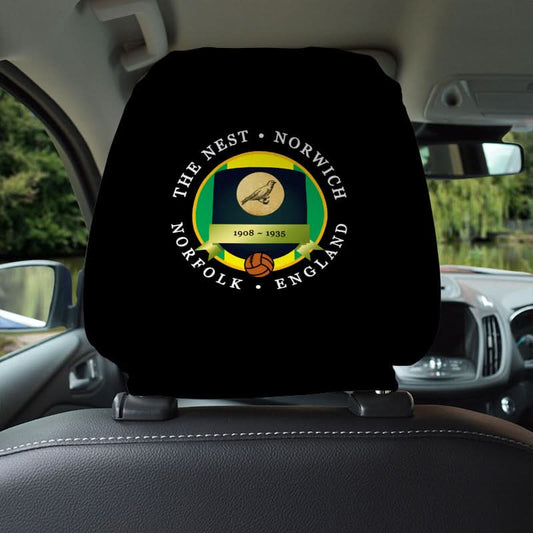 Norwich The Nest - Football Legends - Headrest Cover collectible from https://britishmade.gifts/