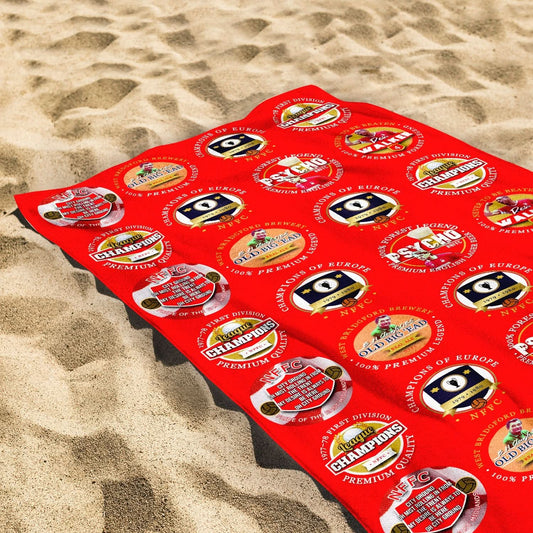 Nottingham - Football Legends - Microfibre Beach Towel - 150cm x 75cm collectible from https://britishmade.gifts/