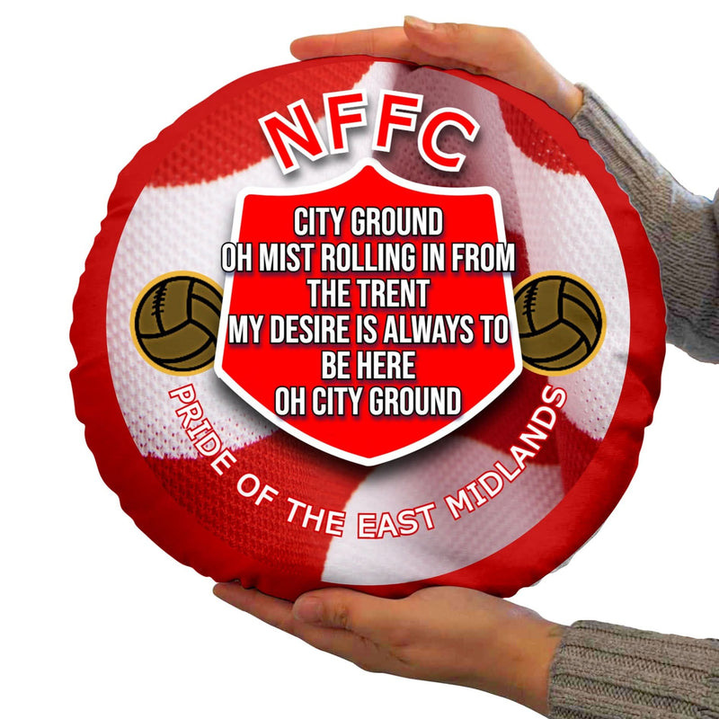 Nottingham City Ground Song - Football Legends - Circle Cushion 14 collectible from https://britishmade.gifts/
