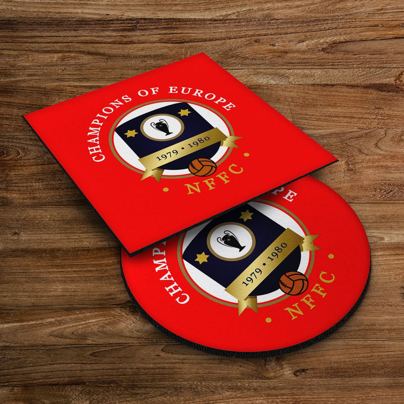 Nottingham European Cup - Football Coaster - Square Or Circle, alternate view