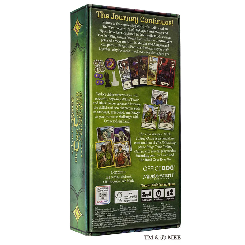 The Lord Of The Rings: The Two Towers: Trick-Taking Game, rear view