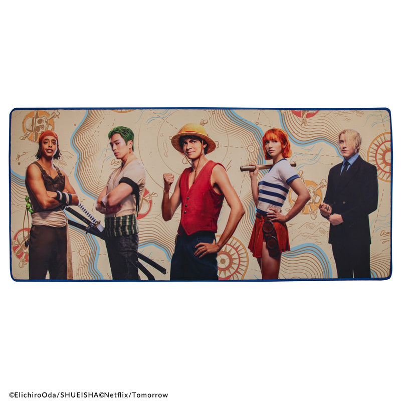 One Piece Straw Hat Crew Desk Mat, rear view