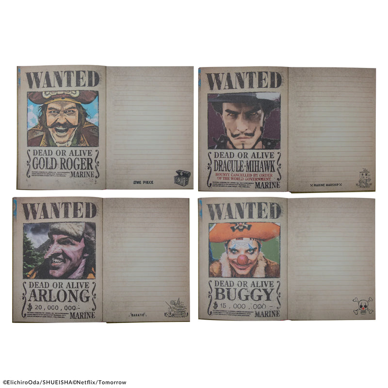 One Piece Wanted Posters Notebook, close-up detail