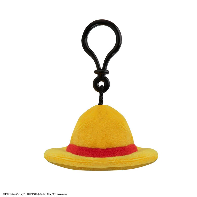 One Piece Straw Hat Plush Keychain, close-up detail