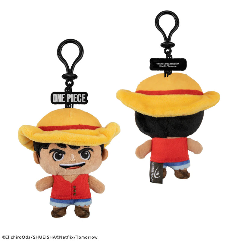 One Piece Monkey D. Luffy Plush Keyring, side angle