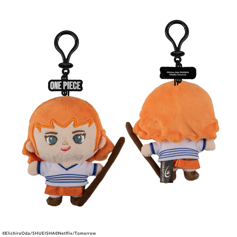One Piece Nami Plush Keyring, side angle