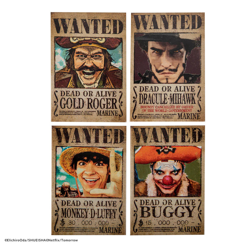 One Piece Wanted Posters Magnet Set