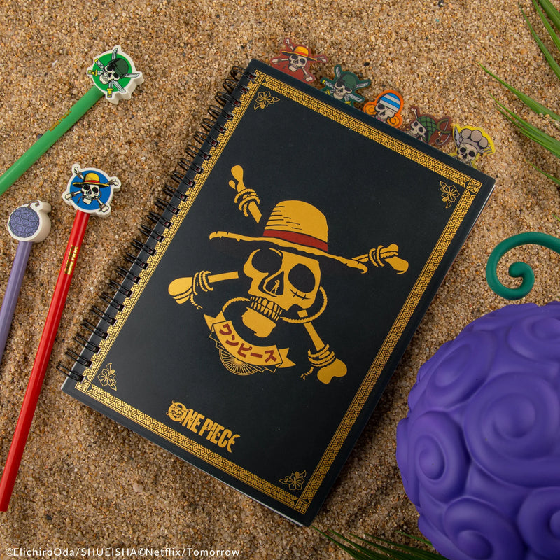 One Piece Straw Hat Pirates Tabbed Notebook, alternate view