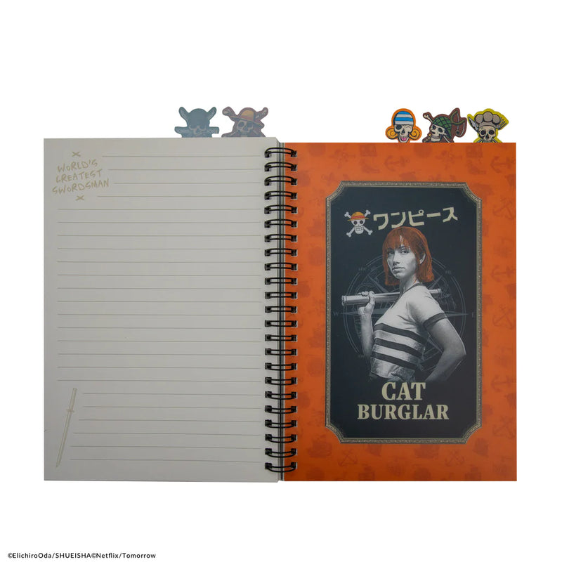 One Piece Straw Hat Pirates Tabbed Notebook, size reference