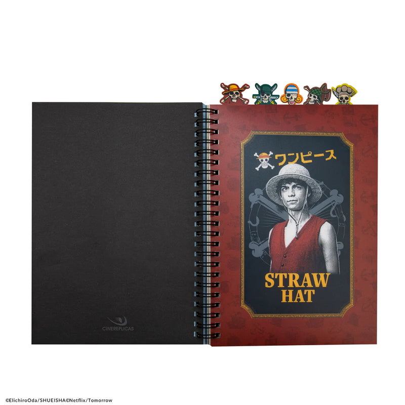 One Piece Straw Hat Pirates Tabbed Notebook, packaging shot