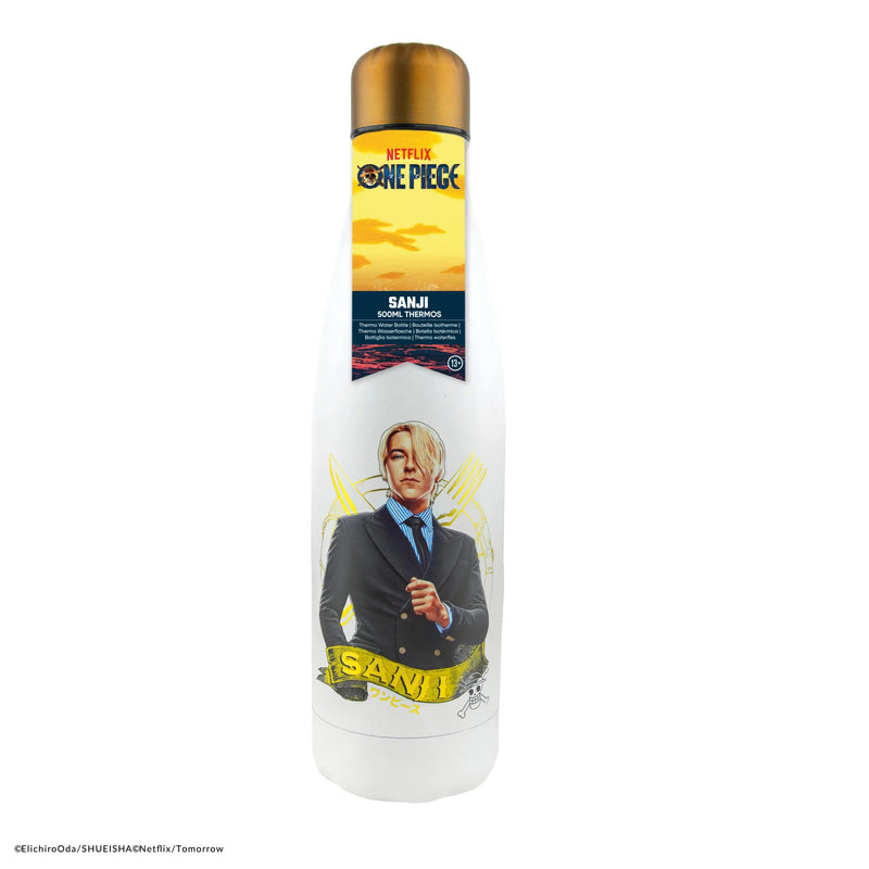One Piece Sanji Insulated Water Bottle, rear view