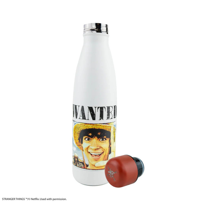 One Piece Wanted Luffy Insulated Water Bottle, side angle