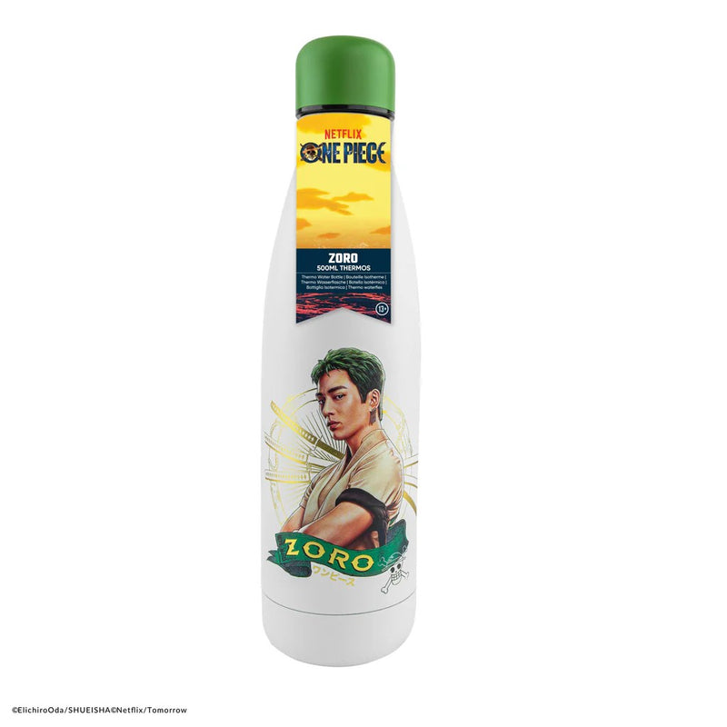 One Piece Roronoa Zoro Insulated Water Bottle, rear view