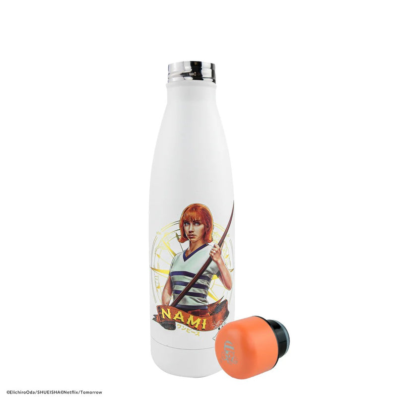 One Piece Nami Insulated Water Bottle, side angle