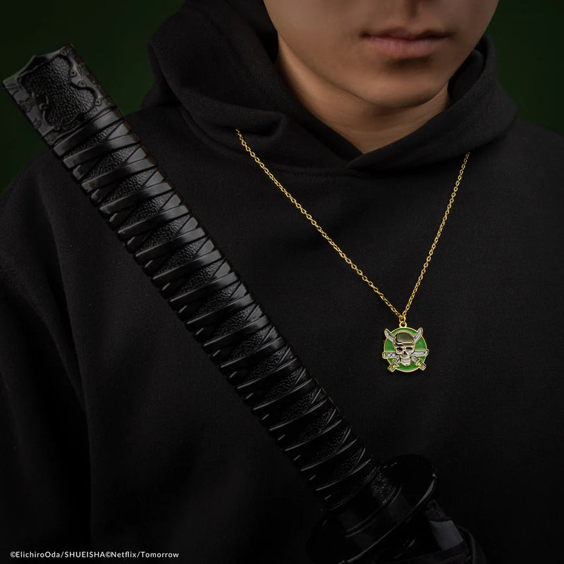 One Piece Roronoa Zoro Necklace, side angle