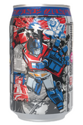 Transformers Optimus Primeberry - Strawberry Flavour Soda Can 330ml Standard, rear view