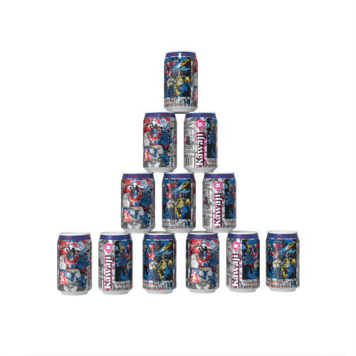 Transformers Optimus Primeberry - Strawberry Flavour Soda Can 330ml Standard, showing reverse