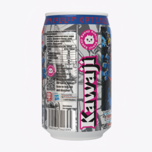 Transformers  Optimus Primeberry - Strawberry  Flavour Soda Can 330ml Standard