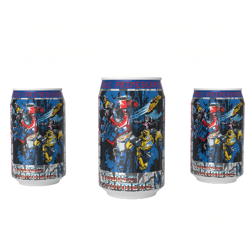 Transformers Optimus Primeberry - Strawberry Flavour Soda Can 330ml Standard, alternate view