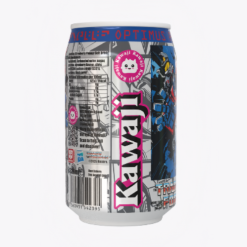 Transformers Optimus Primeberry - Strawberry Flavour Soda Can 330ml Standard, additional view