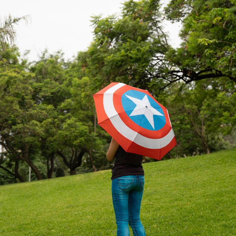 Marvel Captain America Lightweight, Foldable & With Cover Travel Umbrella