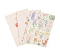 Wild Flowers Pack of 3 A5 Notebooks