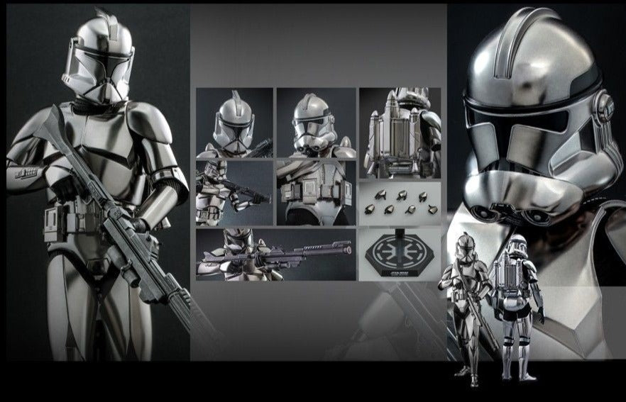 Hot Toys Star Wars Clone Trooper (Chrome Version) Exclusive 1/6 Scale Figure