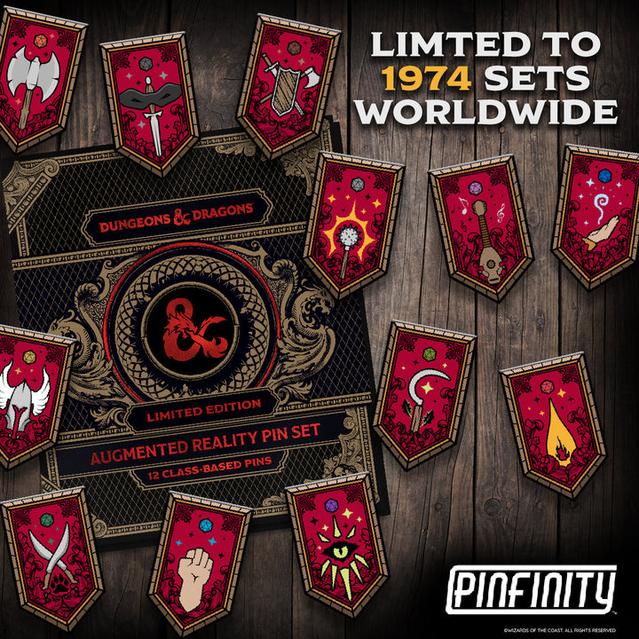 Pinfinity Dungeons & Dragons Classes Dungeons & Dragons Limited Edition AR Pin Set