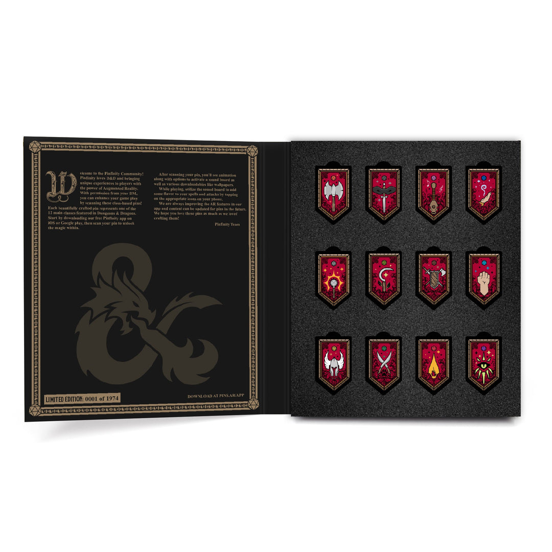 Pinfinity Dungeons & Dragons Classes Dungeons & Dragons Limited Edition AR Pin Set
