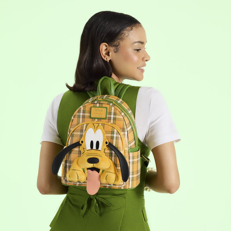 Loungefly - Disney Pluto 95th Anniversary Plaid Mini Backpack alternate view