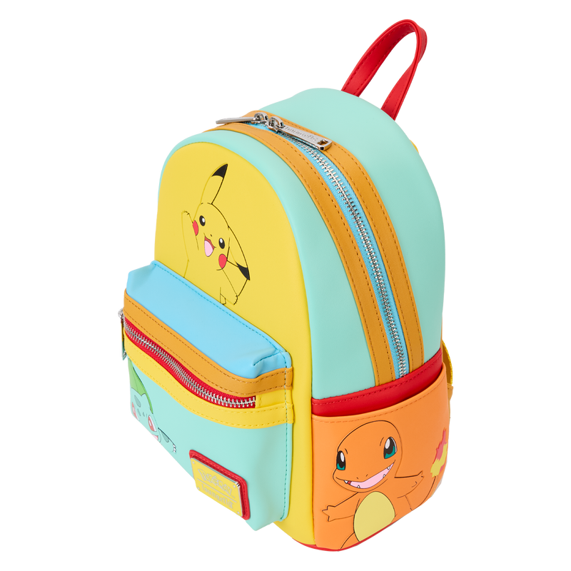 Loungefly - Pokémon Colour Block Starters Mini Backpack back view