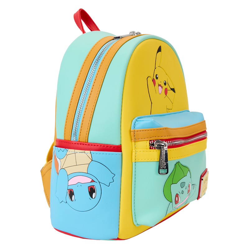 Loungefly - Pokémon Colour Block Starters Mini Backpack detail shot