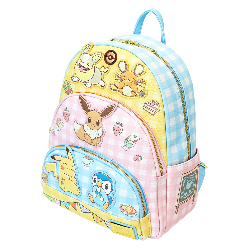 Loungefly - Pokémon Café Triple Pocket Midi Backpack back view
