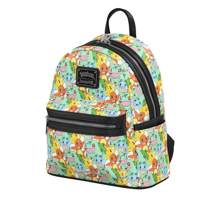 Loungefly - Pokémon Pikachu and Starters All Over Print Mini Backpack alternate view