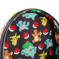 Loungefly - Pokémon Pikachu and Starters All Over Print Mini Backpack close up detail